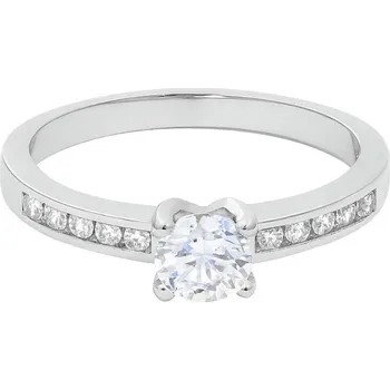 Prsten Zlatý 585/1000 prsten z bílého zlata se zirkony 5063B