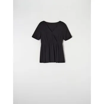 Dámská halenka Sinsay - Nabíraná halenka - černá - YP743-99X - YP743-99X-XXS