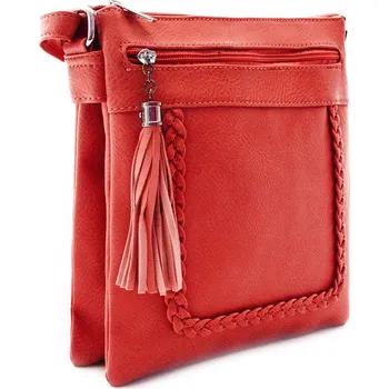 Kabelka Červená crossbody dámská kabelka Bakest