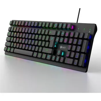 Klávesnice C-TECH herní klávesnice Riven (GKB-16), casual gaming, CZ/SK, duhové podsvícení, USB