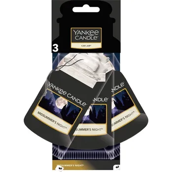 Vůně do auta YANKEE CANDLE MIDSUMMER´S NIGHT VŮNĚ DO AUTA - SADA (3 KS) PAPÍROVÝCH AUTO VISAČEK