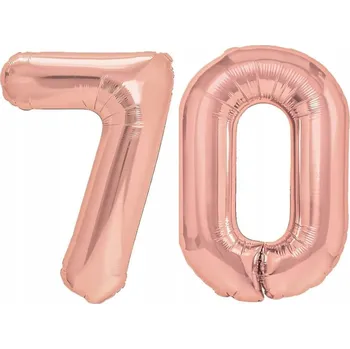 Balónek Fóliové balónky číslo 70 růžové zlato, 100 cm