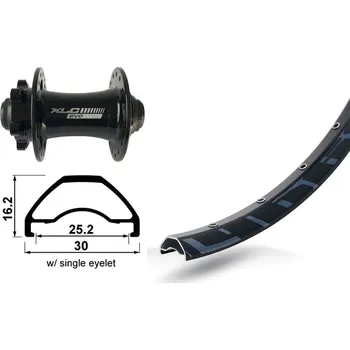 Horské kolo Pr.kolo 29" XLC 6-der.cernáTA 15 32 der 29", 6-hole, TA 15 32L