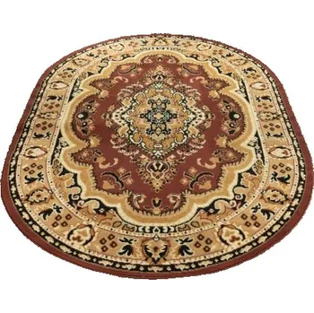 Koberec Makro Abra Oválný koberec ATLAS E951A hnědý Rozměr: 180x250 cm
