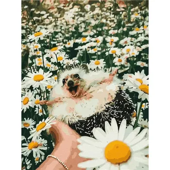 Diamantové malování Diamantová Mozaika pro Děti Ježek - Diamantové Vyšívání Diamond Painting 5D