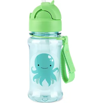 dětská jídelní sada SKIP HOP Zoo tritan Láhev s brčkem 355ml Chobotnice 12m+ (9R837410)