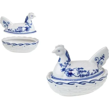 Dóza na potraviny Leander 1907, Loučky u Karlových Varů Dóza slepice cibulák 10 x 7 x 8,5 cm