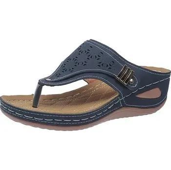 Dámské sandále Dámské ortopedické sandály s měkkou platformou Barva: Modrá, Velikost: 36