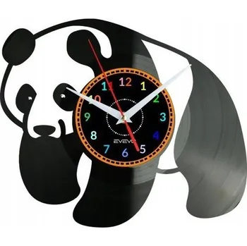 Hodiny PANDA NÁSTĚNNÉ HODINY DEKORATIVNÍ MODERNÍ VINYLOVÁ DESKA