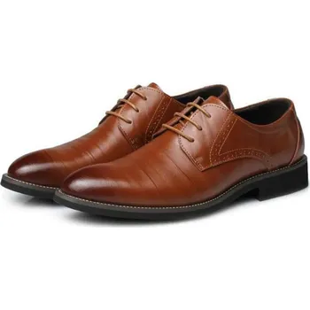 Pánské polobotky Pánské oxfordky s šněrováním pro formální příležitosti Barva: Žlutá, Velikost: 45