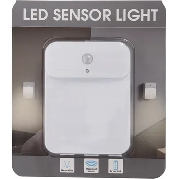 Lampička Nástěnná lampa s pohybovým senzorem, černá