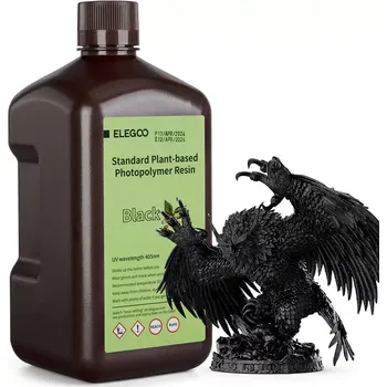 Filament ELEGOO Plant-Based Resin Black, 1 kg (ELEGOO Rostlinná pryskyřice černá, 1 kg)