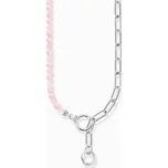 Thomas Sabo KE2193-035-9-L47V Silver necklace w. link chain elements and pink beads