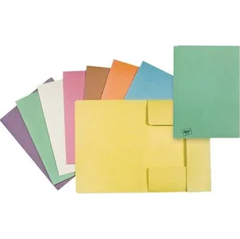 Mapa tříklopá H, A4, žlutá, Hit Office, eko, cena za 1ks, 10ks