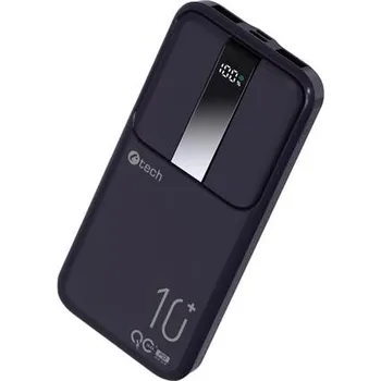 Elektronika C-TECH Powerbanka 10000mAh, Li-Pol, 22,5W, USB-C/USB-A/micro USB/PD/Quick charge/display