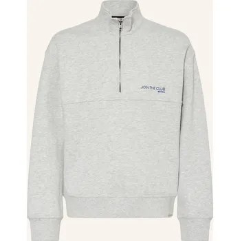 Pánská mikina Garcia Mikinový Troyer, světle šedá / bílá / tmavě modrá