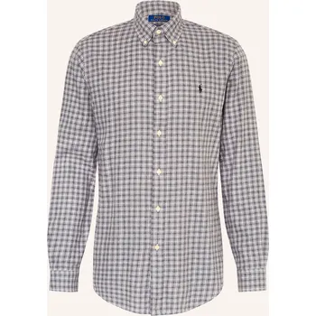 Pánská košile Polo Ralph Lauren Pánská Flanelová Košile Custom Fit, šedá /...