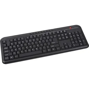 Klávesnice C-TECH klávesnice KB-102M USB, multimediální, slim, black, CZ/SK