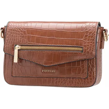 Kabelka PUCCINI kabelka přes rameno eko kůže hnědá