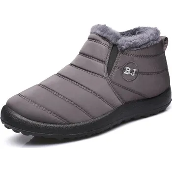 Pánská zimní obuv Zateplené slip-on boty na zimu s voděodolným svrškem Velikost: 46, Barva (Varianta): Gray J