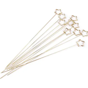 Vánoční dekorace Kovový zápich / držák na foto, přání - hvězda, srdce Varianta: 2 zlatá hvězda, Balení: 10 ks 58024/147883/266740