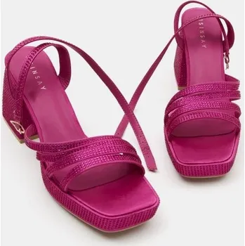 Dámské sandále Sinsay - Sandály na širokém podpatku - fuchsiová - 8970A-43X - 8970A-43X-38