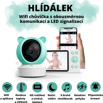 chůvička Hlídálek – chytrá WiFi video chůvička s Full HD, nočním viděním a mobilní aplikací