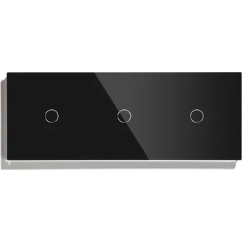 vypínač DOTYKOVÝ SPÍNAČ SVĚTLA 1+1+1 TROJITÝ 228mm SKLENĚNÝ IMPULZNÍ VYPÍNAČ