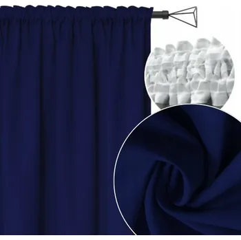 Obraz ZÁVĚS 145x220cm tmavě modrá na pásce