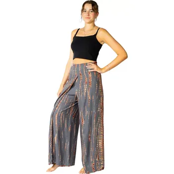 Dámské kalhoty Batikované kalhoty / kalhoty s rozparky / kalhotová sukně Sayuri Grey, Sittar UNI