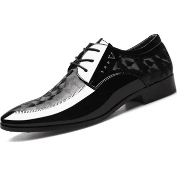 Pánské polobotky Kožené pánské oxfordky do kanceláře i na oslavy Barva: Černá, Velikost: 44