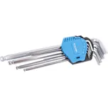 XTline XT0816 Sada imbus s kuličkou CrV 9 dílů, 1.5-10 mm