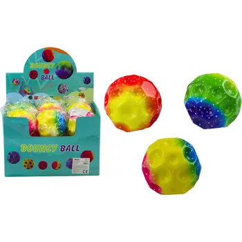 Hračka pro nejmenší Mamido Barevný svítící mačkací hopík s prohlubněmi 9,5 cm