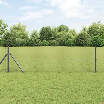 Plot vidaXL Šedý svářený drátěný plot 0,8 x 10 m z ocele