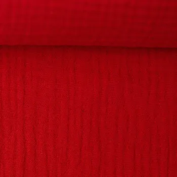 Mušelín – dvojitá gázovina mušelín barva: červená 637