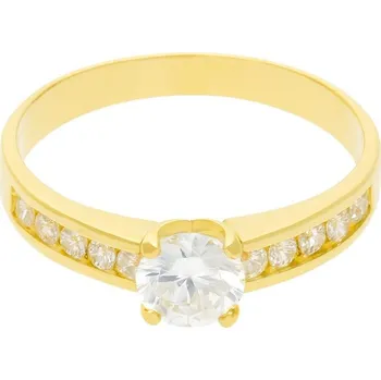 Prsten Zlatý 585/1000 prsten se zirkony 5054