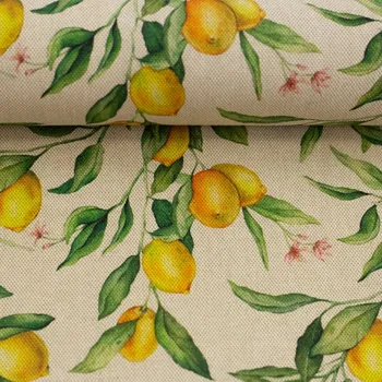 SWAFING Dekorační látka Ulli citróny na béžové
