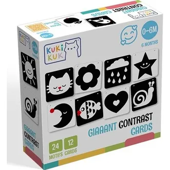 Desková hra KukiKuk Giaaant Contrast Cards For Babies
