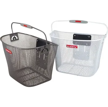 Sport Koš přední Klickfix bílý hustě vypletený, bez adaptéru, 16 l