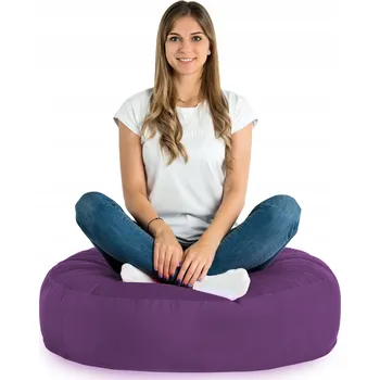 Taburet PLYŠOVÝ polštář na sezení do křesla PARI LEVANDULOVÝ