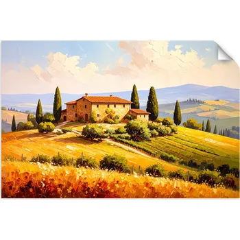 Obraz Toskánsko Krajina Výhled SAMOLEPÍCÍ PLAKÁT MODERNÍ 60x40
