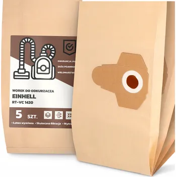 Sáček do vysavače 5x SÁČEK do VYSAVAČE Einhell RT-VC 1420 PAPÍROVÝ 2-vrstvý Velký SÁČKY 2A