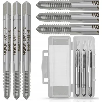 Závitořezný nástroj Sada závitníků M4 x 0.7, 3dílná HORN 56610
