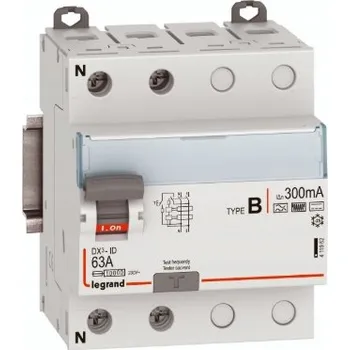 Proudový chránič Proudový chránič 1-fázový 2P 63A 0,3A typ B P302 DX3 P30DX LEGRAND