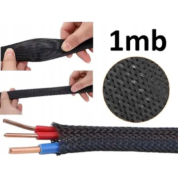 kabelová chránička Oplet na kabely, ochranný kryt vodičů 10-27mm, 1 metr