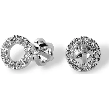 Náušnice Leru Zlaté náušnice kolečka na šroubek Náušnice: bílé zlato (váha 1,57g)