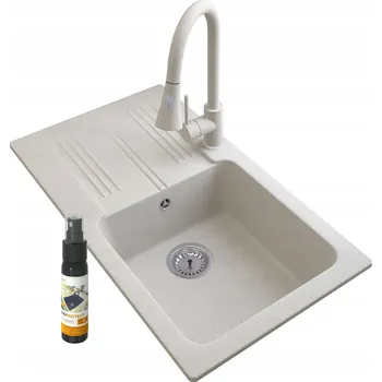 Granitový dřez Jednokomorový dřez Granitan Ada, béžová žula