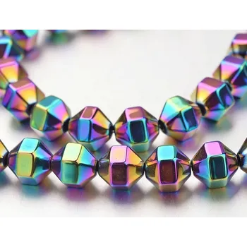 Dětské navlékací korálky Hematit 8 x 8 mm (návlek 48 - 50 korálků)