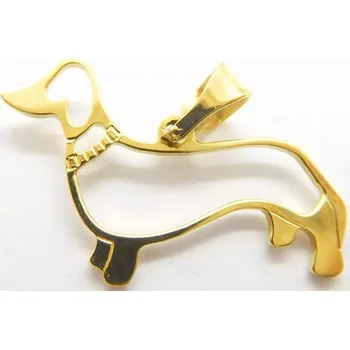 Přívěsek Klenoty Budín Zlatý přívěsek ze žlutého zlata PEJSEK - JEZEVČÍK 585/0,67gr HK3231 (Klenoty Budín Zlatý přívěsek ze žlutého zlata PEJSEK - JEZEVČÍK 585/0,67gr HK3231)