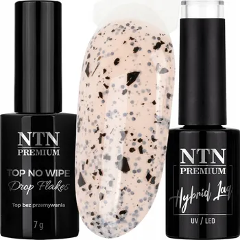 Přípravek na nehty Hybridní lak NTN 5g Č. 192 + Top Flakes NTN 7g Efekt křepelčího vajíčka